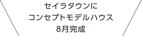 セイラタウンにコンセプトモデルハウス８月完成
